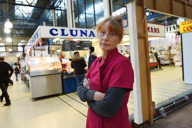 Cathleen Clunan of Clunan's at Wigan Market