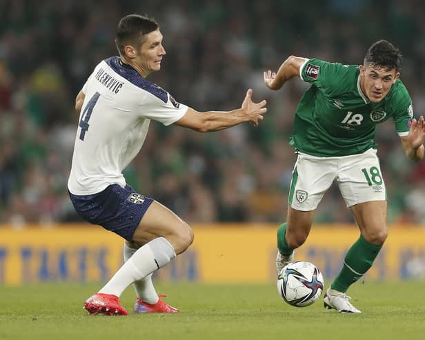 Jamie McGrath in action for the Republic of Ireland earlier this season