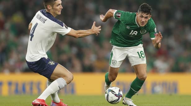 Jamie McGrath in action for the Republic of Ireland earlier this season