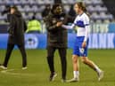 Kolo Toure  congratulates Thelo Aasgaard for his performance against Luton