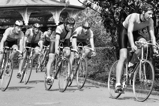 Cycle racing in Mesnes Park on Sunday 2nd of September 1984.