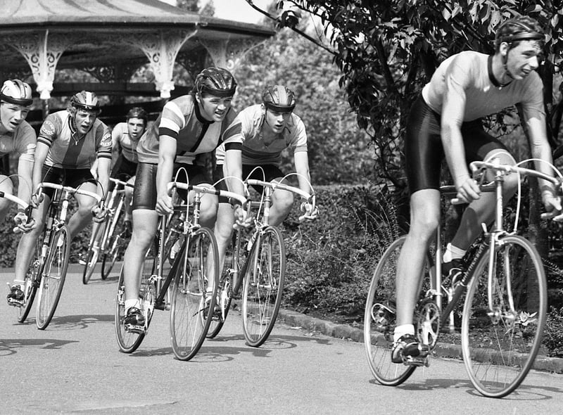 Cycle racing in Mesnes Park on Sunday 2nd of September 1984.