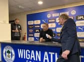 Leam Richardson speaks to the media after Latics' 3-1 home defeat to Cardiff