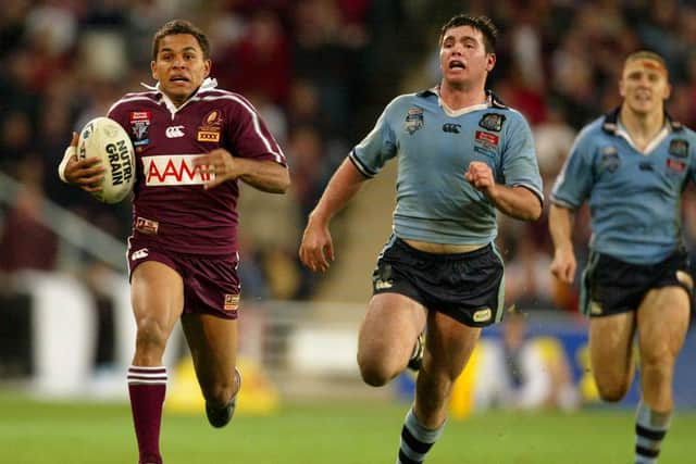 Matty Bowen in action for the Maroons