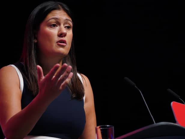 Lisa Nandy, Shadow Secretary of State for Levelling Up, Housing and Communities, during the Labour Party Conference at the ACC Liverpool