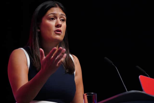 Lisa Nandy, Shadow Secretary of State for Levelling Up, Housing and Communities, during the Labour Party Conference at the ACC Liverpool