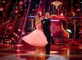 Kym Marsh and Graziano Di Prima during the live show of Strictly Come Dancing