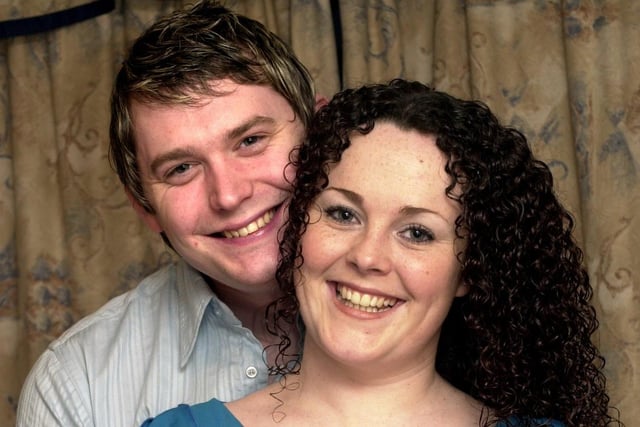 Helen and Andrew get ready for their Valentine's Day wedding in 2004.