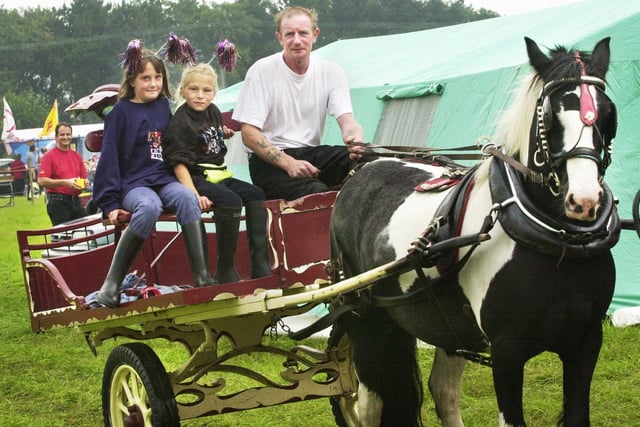 Horse and trap rides at Haigh Steam and Vintage Rally on Saturday 26th of August 2000.