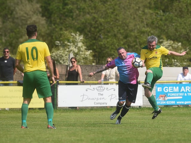 Charity football match between Holly's Hearts and Angels United at Atherton Town FC