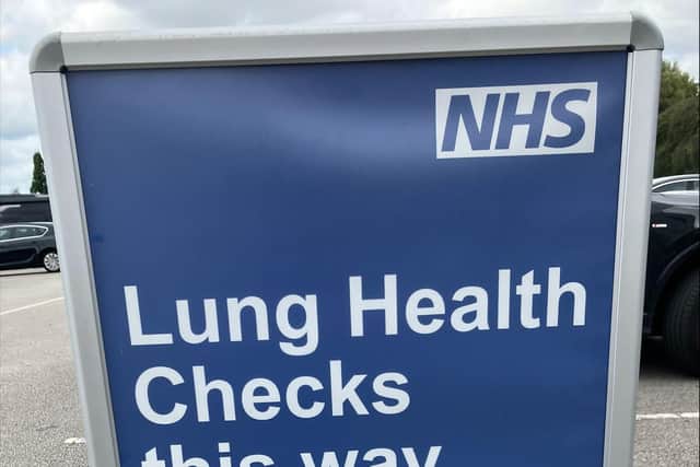 A sign for the Lung Health Checks