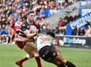 Jake Wardle in action against Salford Red Devils