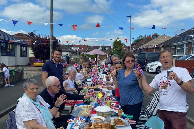 Jubilee street party on Coach house Drive in Shevington, Saturday June 4, 2022.