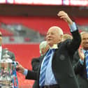 Wigan Athletic manager, Roberto Martinez and chairman Dave Whelan celebrates the historic win.