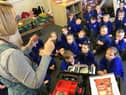Pupils learned all about the moon rocks and meteorites