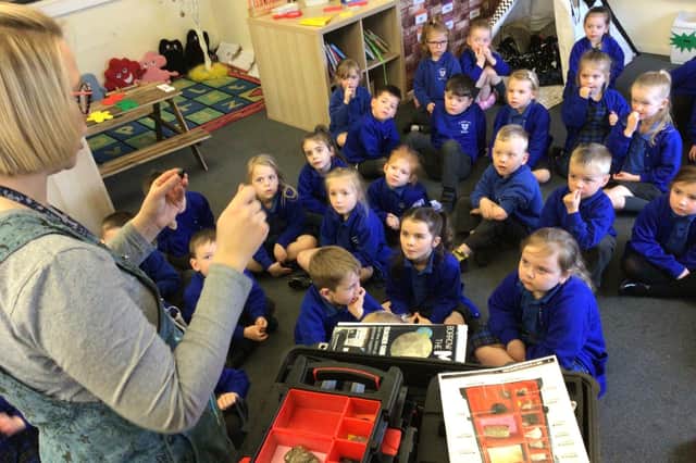 Pupils learned all about the moon rocks and meteorites