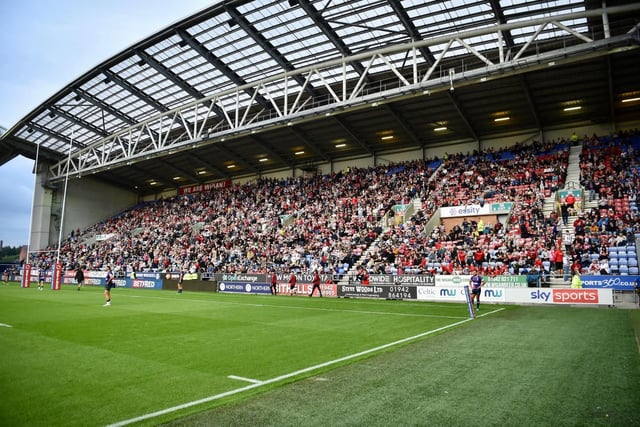 A total of 14,493 fans were inside the DW Stadium for the game.