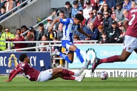 K'Marni Miller in action at Northampton on the last day of the season