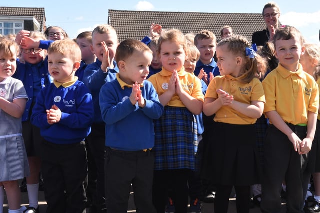 Children sang a song as part of the opening ceremony.