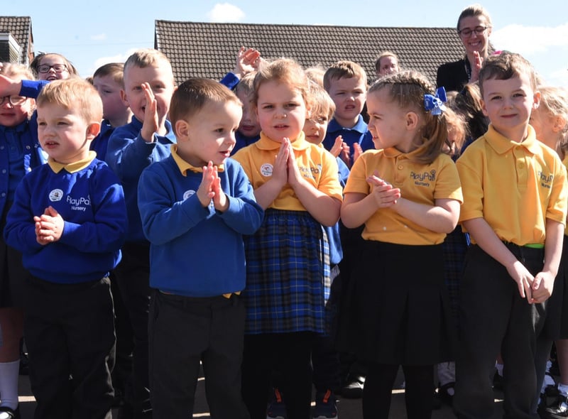 Children sang a song as part of the opening ceremony.