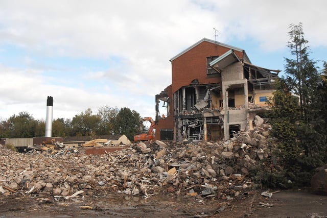 Whelley Hospital being demolished