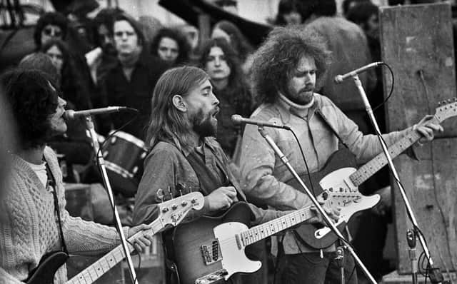 American country rock band "New Riders of the Purple Sage" at Bickershaw Festival in 1972.