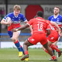 Toby Brannan in action for Rochdale Hornets in 2023