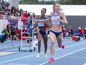Keely Hodgkinson recorded a PB around one lap at the weekend