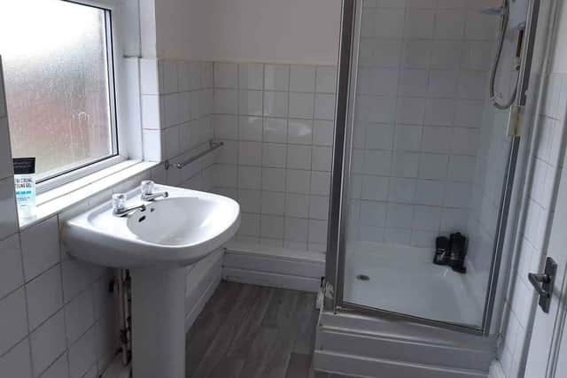 The bathroom in the living accommodation