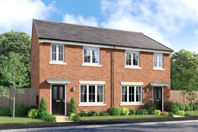 An artist's impression of what some of the Eston View homes will look like