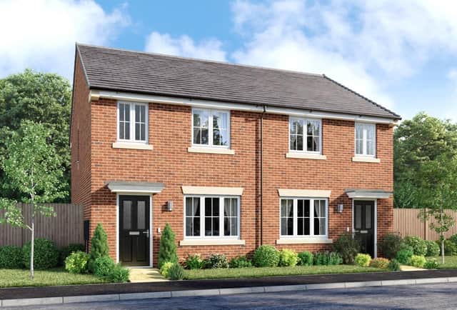 An artist's impression of what some of the Eston View homes will look like