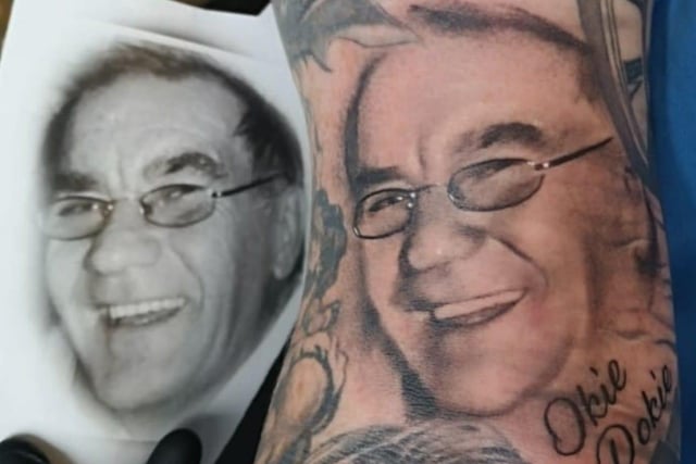 Portraits to remember loved ones are popular tattoos.