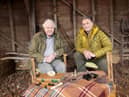 Sir David Attenborough (left) speaking to the presenter Chris Packham for Winterwatch. (Photo credit: BBC/PA Wire)
