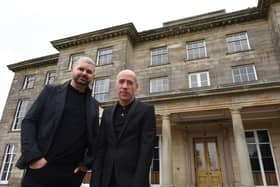 Al and Al outside Haigh Hall