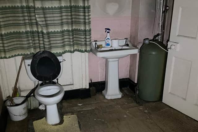 The dated bathroom