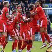 Jordan Cousins (far right) at Shrewsbury