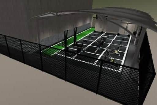 An artist's impression of what the outdoor gym at Standish Leisure Centre would look lik