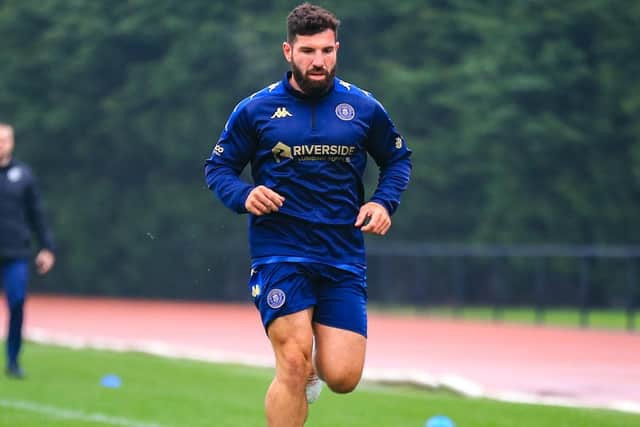 Wigan Warriors winger Abbas Miski in training at Robin Park Arena