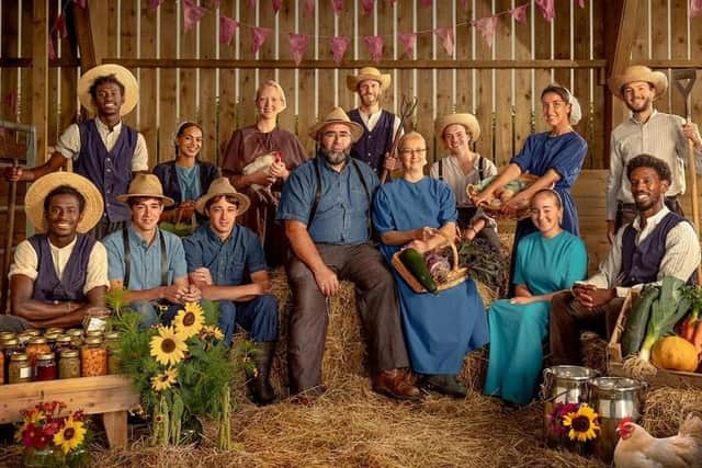 All cast volunteers and Amish family for Channel Four's The Simpler Life