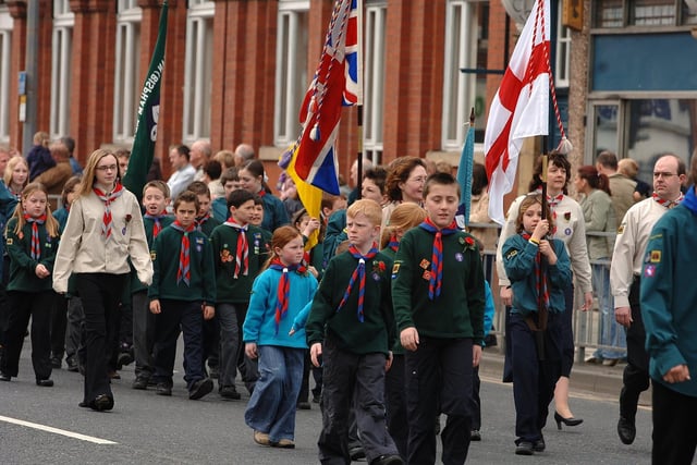 ST GEORGE'S DAY PARADE, WIGAN - 2005 - 8th Wigan (Bispham) Scout Group.