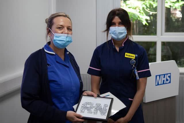 Gillian Fields, left and WWL Chief Nurse Rabina Tindale