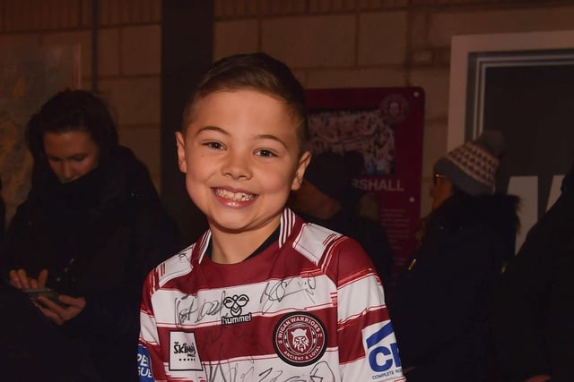 Wigan supporters gathered in the fan village before kick off.