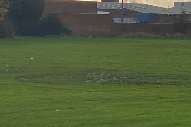 Club chiefs would have tried rolling the turf to get rid of the huge ruts, but because of recent heavy rain the ground is too soft