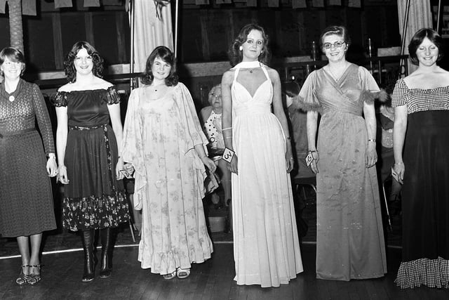 RETRO 1978 The line up at Tiffany's nightclub for the Wigan Carnival Queen title