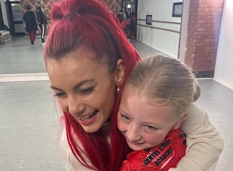 Diane Buswell with Poppy, a pupil at Nicky Figgins Centre Stage Academy.