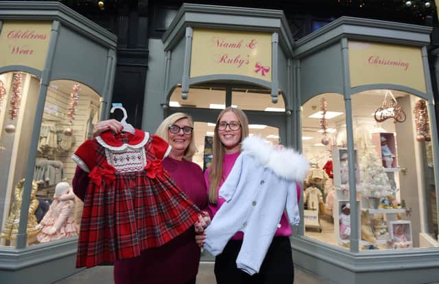 From left, Lynne Higham and Emily Winrow from Niamh and Rubys children's wear, who have recently moved to a larger unit in Makinson Arcade