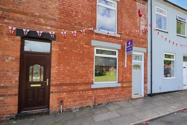 Offers from £99,950 are being sought for this two-bed terraced house