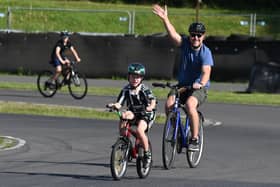 Cycling event at Three Sisters Race Circuit, Ashton-in-Makerfield.