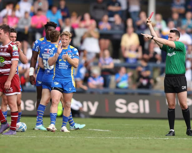 Harry Smith was sent off against Leeds Rhinos
