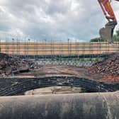 Demolition of of Ladies Lane bridge at Hindley